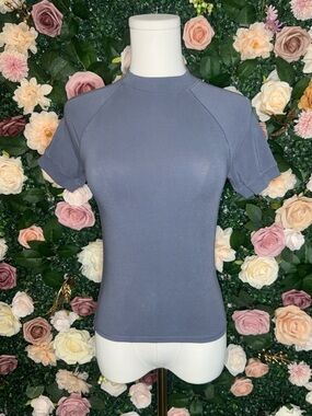 SKIMS NEW VINTAGE CROPPED RAGLAN HIGH NECK T-SHIRT